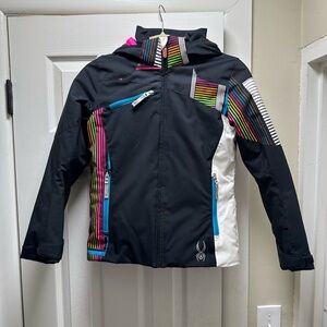Spyder Black & White Girls Ski/Snowboarding Jacket, size 12